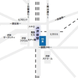 渋谷スクランブルスクアと渋谷駅各路線との位置関係