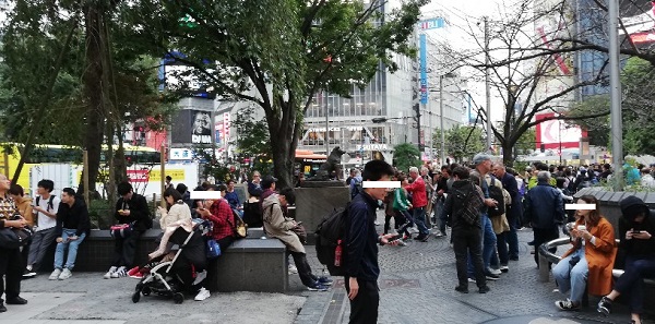 渋谷駅の待ち合わせ場所（ハチ公銅像前）