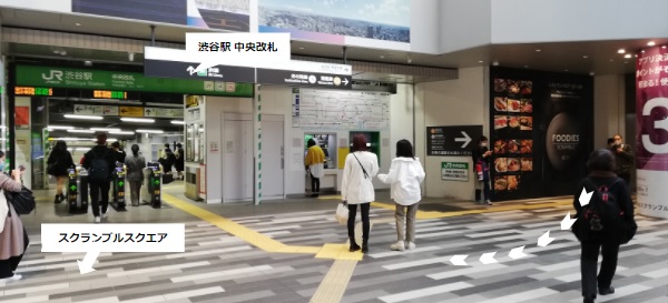 渋谷駅JR中央改札前