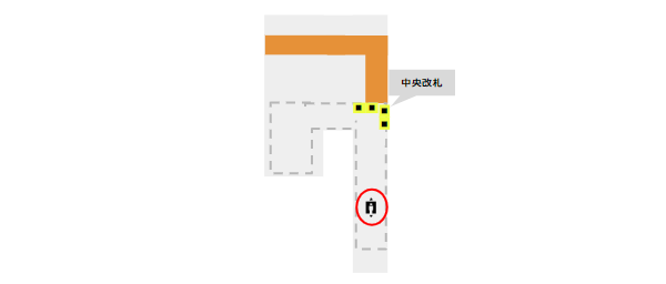 渋谷駅構内図（JR線3Fエレベーターの場所）