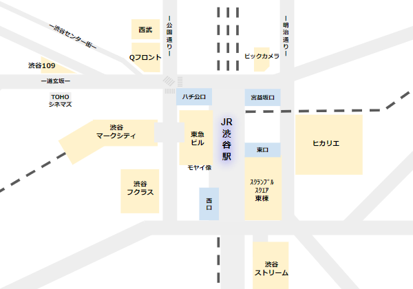 渋谷駅出口マップ