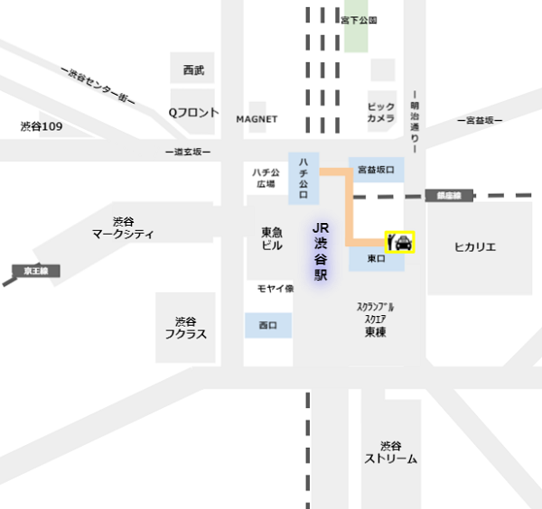 渋谷駅東口タクシー乗場の場所