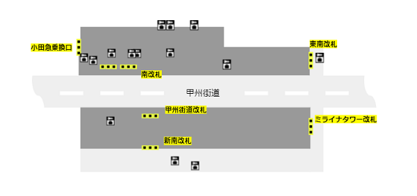 新宿駅ロッカーの場所（JR線）
