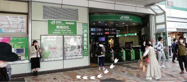 JR新宿駅東南改札前