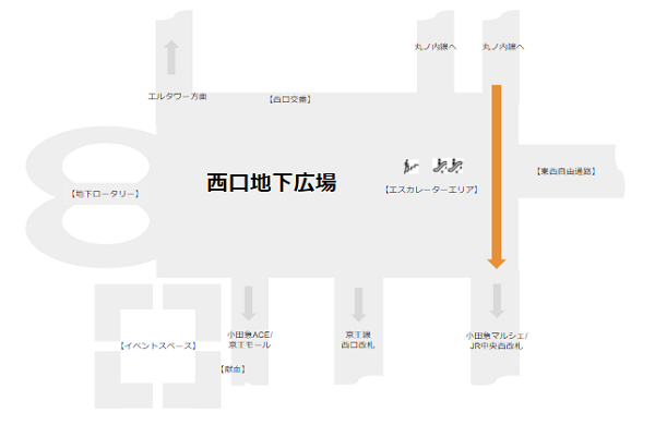 新宿駅西口地下広場map