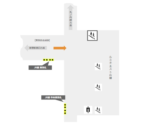 ルミネエスト新宿地下マップ