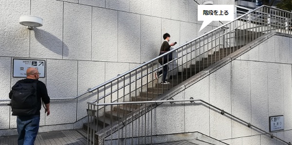 新宿三井ビル前の階段