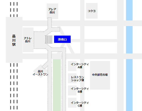 品川駅港南口MAP