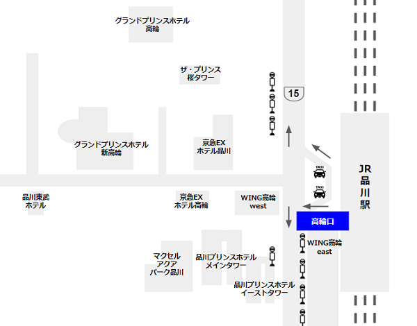 品川駅バス乗り場map