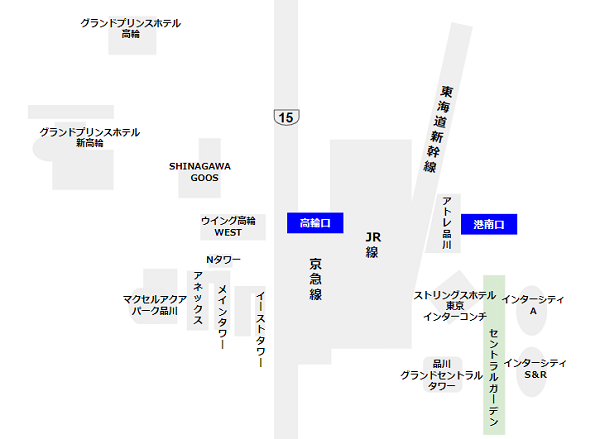 品川駅周辺マップ