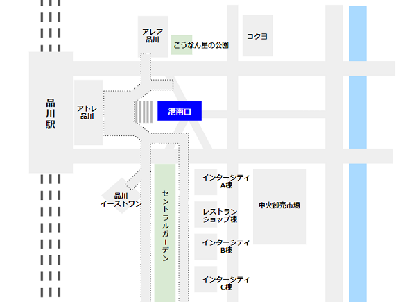 品川駅港南口周辺マップ