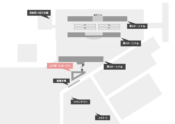 羽田空港周辺施設マップ(エアポートガーデン)