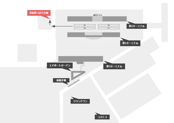 羽田空港周辺施設マップ(京浜島つばさ公園)